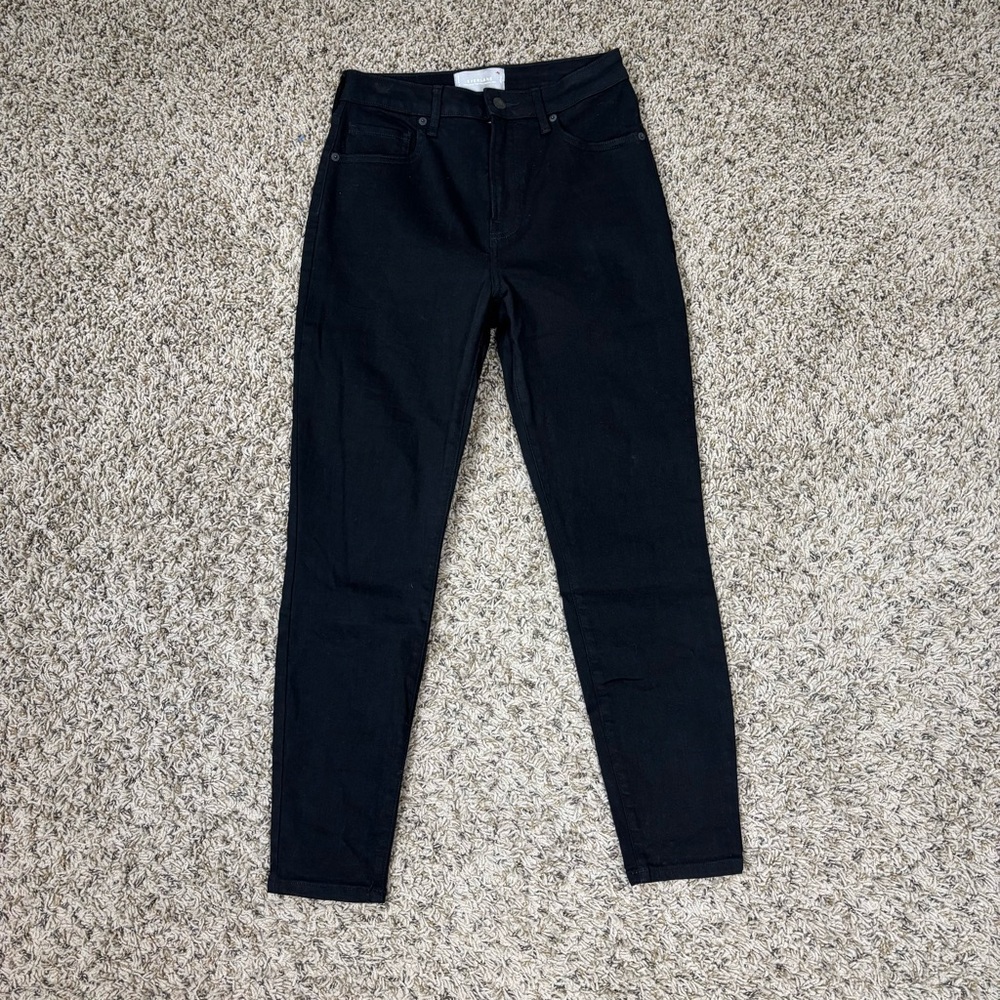 Everlane The Curvy High Rise Skinny Jean 28‎ Crop in Black Stretch Like New